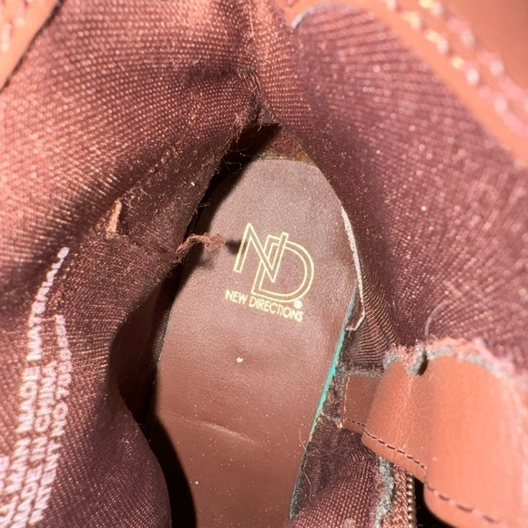 New Directions. Brown Bootie. Slouched look faux suede. Size 8 - Picture 10 of 12